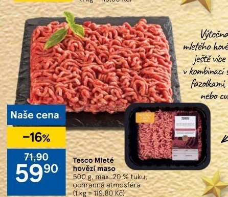 Hovězí mleté maso Tesco