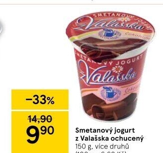 Jogurt smetanový ochucený z Valašska Mlékárna Valašské Meziříčí