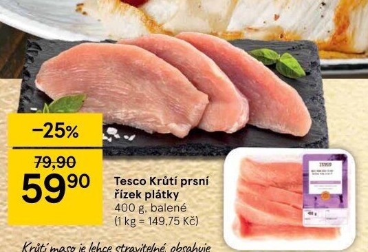 Krůtí prsní řízky Tesco