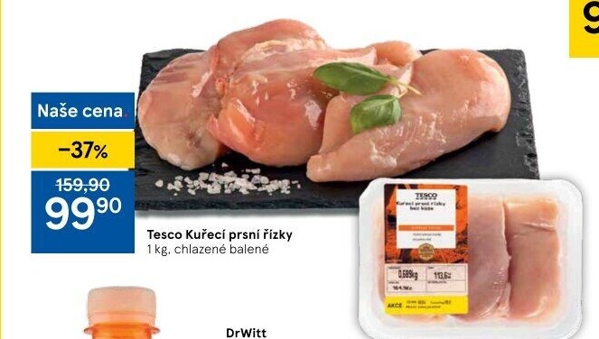 Kuřecí prsní řízky Tesco