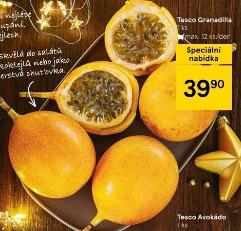 Marakuja - mučenka sladká - Granadilla Tesco