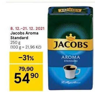 Mletá káva Jacobs Aroma Standard