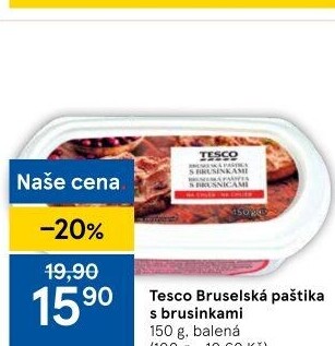Paštika bruselská s brusinkami Tesco