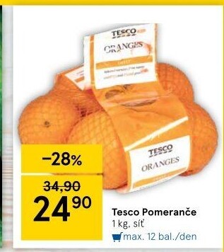Pomeranče Tesco