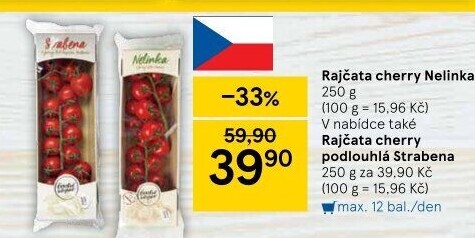 Rajčata cherry keříková Čerstvě utrženo