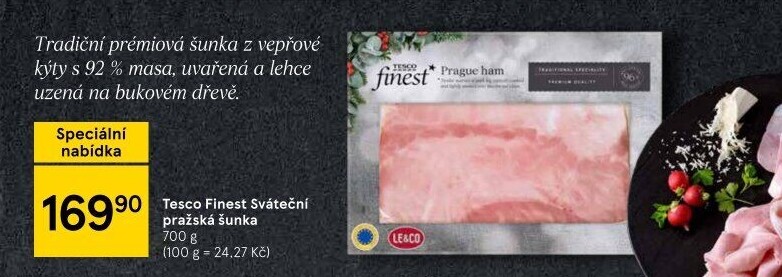 Šunka pražská sváteční Tesco Finest