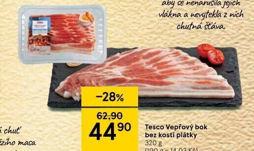 Vepřový bok bez kosti Tesco