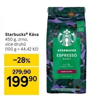 Zrnkové kávy Starbucks