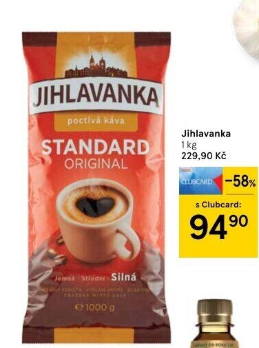 Mletá káva Standard Jihlavanka