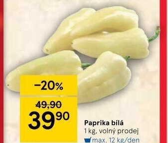 Paprika bílá