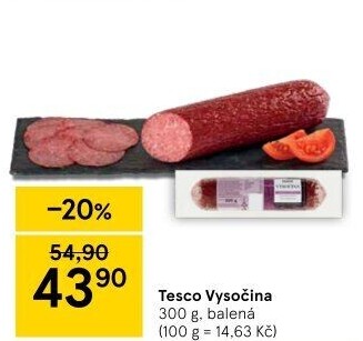 Salám Vysočina Tesco