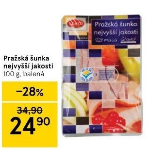 Šunka pražská nejvyšší jakosti LE&amp
