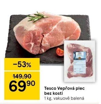 Vepřová plec bez kosti Tesco