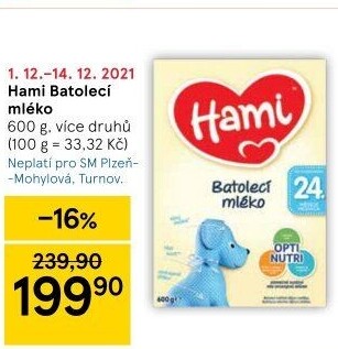 Výživa mléčná Hami