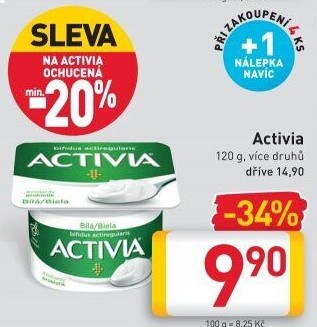 Bílý jogurt Activia Danone