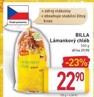 Chléb lámankový Billa