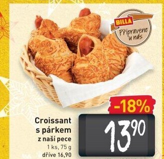 Croissant s párkem