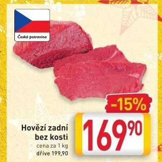 Hovězí zadní bez kosti