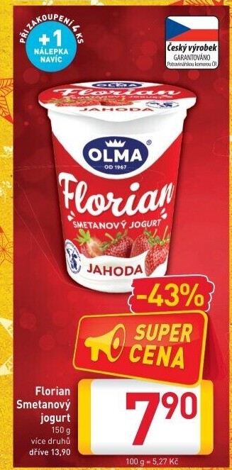 Jogurt smetanový Florian Olma