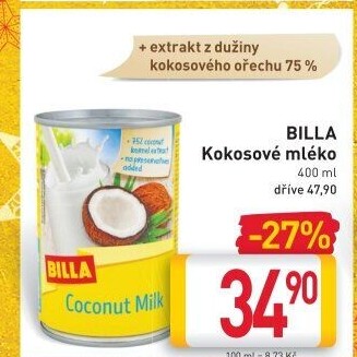 Kokosové mléko Billa