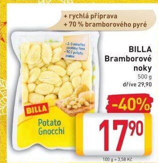 Noky bramborové Billa