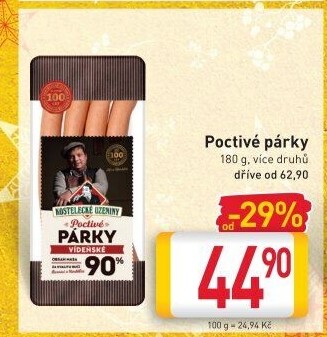 Párky poctivé Kostelecké uzeniny