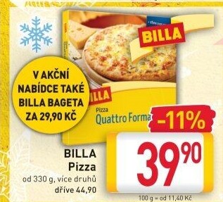 Pizza mražená Billa