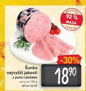 Šunka nejvyšší jakosti