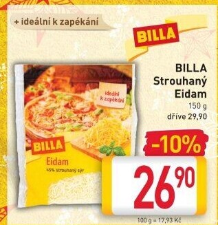 Sýr strouhaný Eidam Billa