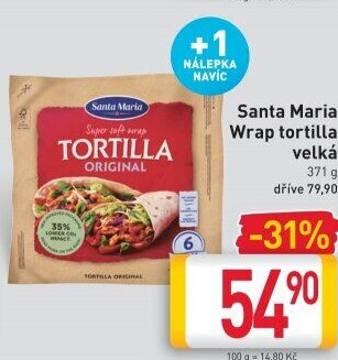 Tortilla Original wrap Santa Maria
