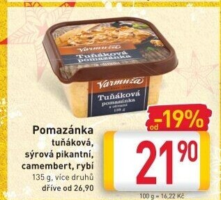 Tuňáková pomazánka Varmuža