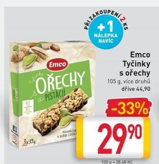 Tyčinka s ořechy Emco