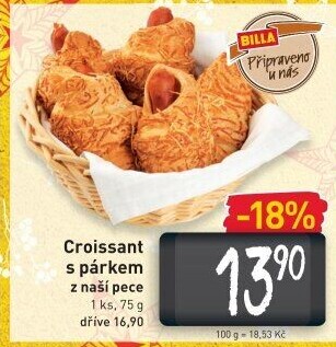 Croissant s párkem