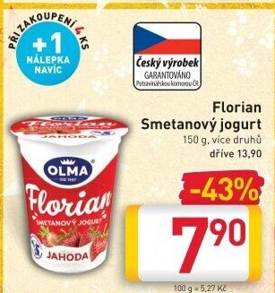 Jogurt smetanový Florian Olma