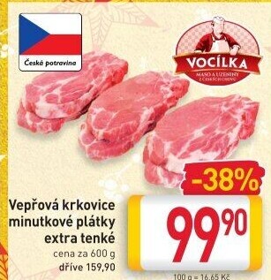 Vepřová krkovice bez kosti Vocílka