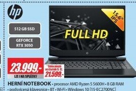 15-ec2700nc R5 8GB 512GB RTX3050 W10 HP
