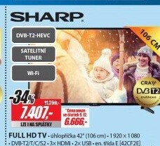 42CF2E FHD 100Hz, DVB-S2/T2 H265SHARP