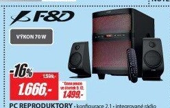 F580X PC repro 2.1 70W FM BT USBF&amp