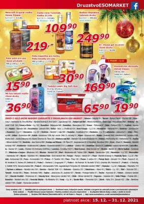 akční leták ESO MARKET 15.12.2021-31.12.2021
