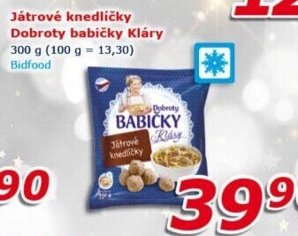 Knedlíčky játrové mražené Dobroty Babičky Kláry