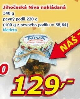 Nakládaná Jihočeská Niva Madeta