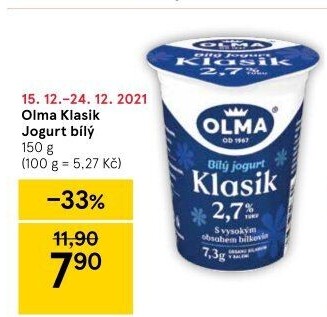 Bílý jogurt Klasik Olma