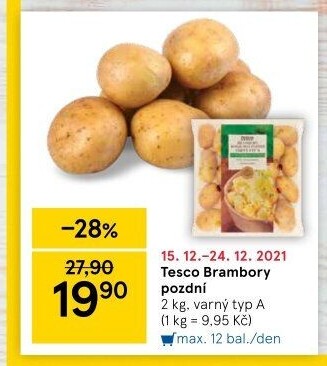 Brambory pozdní A Tesco