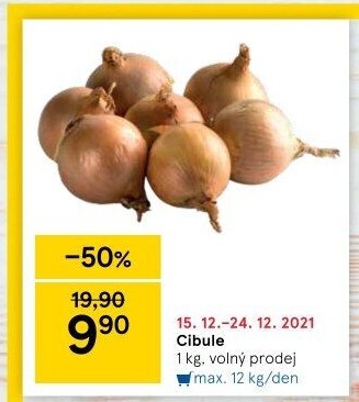Cibule kuchyňská žlutá