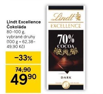 Čokoláda Excellence Lindt