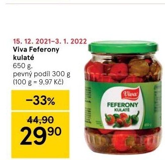 Feferony kulaté Viva Gourmet