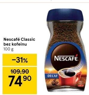 Instantní káva bez kofeinu Nescafé Classic