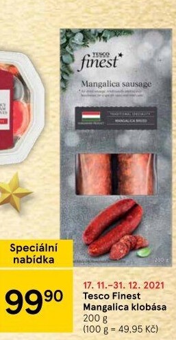 Klobása Mangalica Tesco Finest