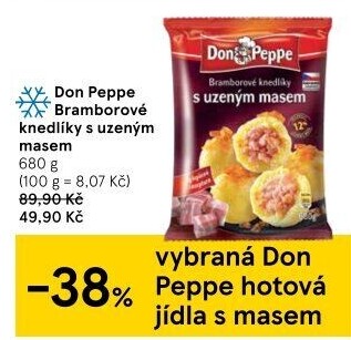 Knedlíky bramborové s uzeným masem mražené Don Peppe