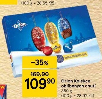 Kolekce vánoční oblíbených chutí Orion